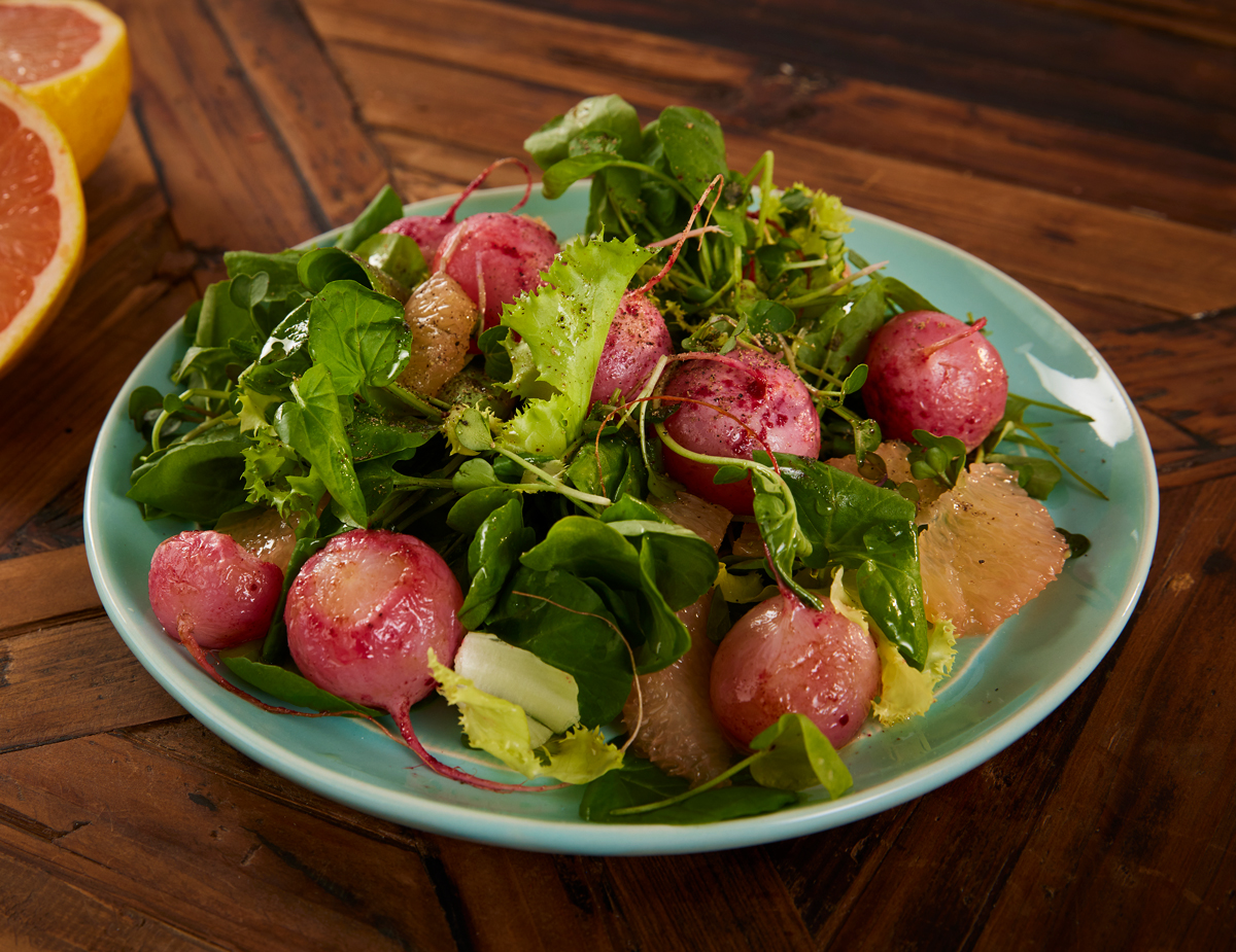 Butter and Sesame Braised Radishes