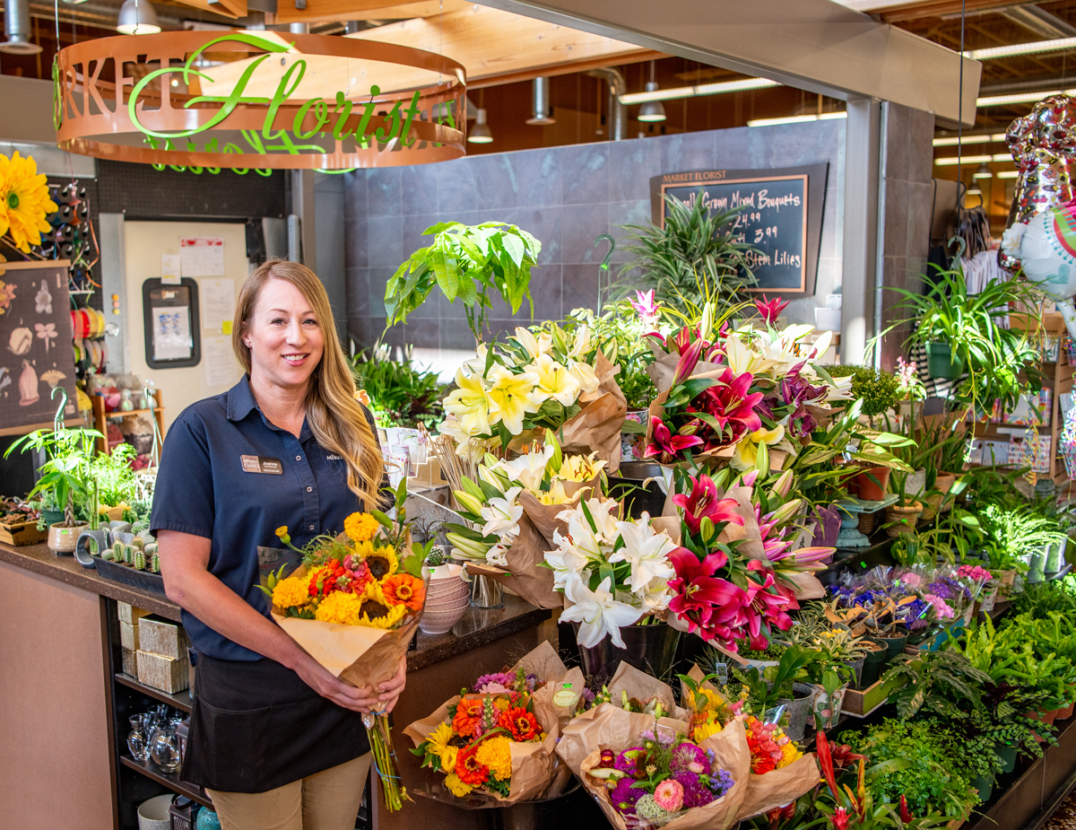 Floral department featuring MOC florist employee